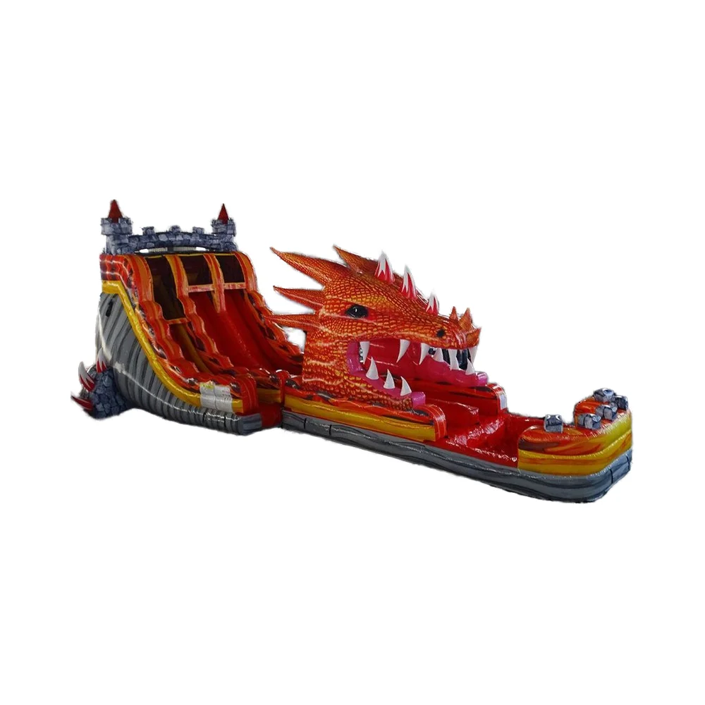 Commercial Print Model - Toboggan aquatique gonflable hybride commercial 2