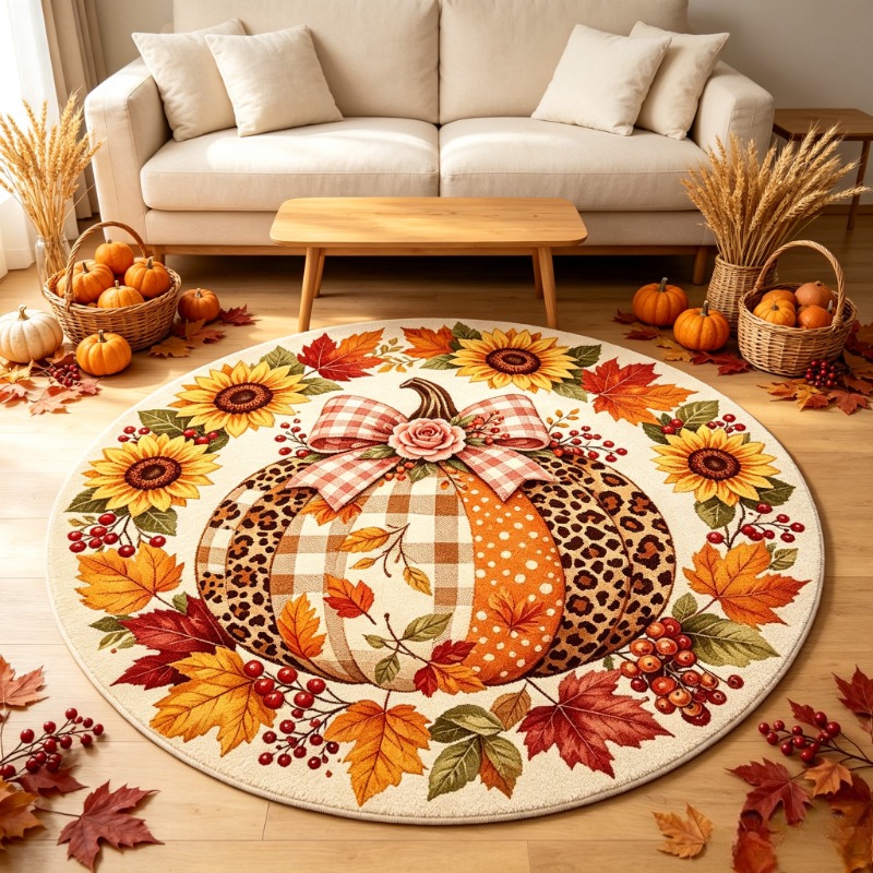 Tapis rond récolte d'automne,  - Wholesale Commercial Printing avis et prix