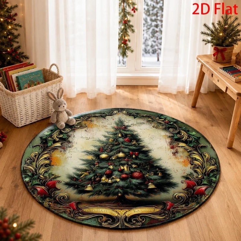 Tapis rond de Noël « Bienvenue - Wholesale Commercial Printing avis et prix