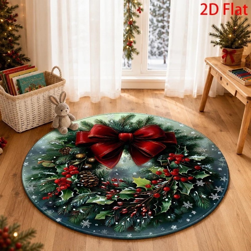 Tapis rond de Noël « Bienvenue - Wholesale Commercial Printing avis et prix